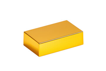 A shiny gold bar with smooth surface, symbolizing wealth and prosperity, isolated on transparency background. bar reflective quality highlights its luxurious appeal