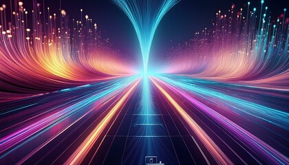 Obraz premium fiber optic concept background graphic resource