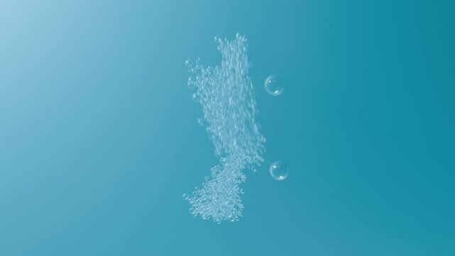 Water bubble countdown. 3d animation of a bubble countdown. countdown under bubble water. background of a  water bubble countdown