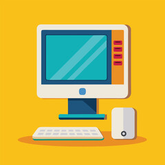dekstop computer vector