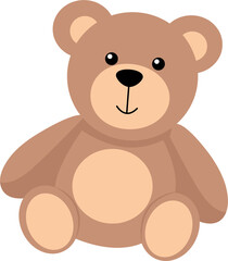 Teddy Bear icon. Cute child's toy. Isolated on white background.