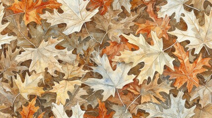 Autumn Watercolor Maple Leaf Collection