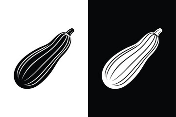 Zucchini icon vector on White Background ,Vector Art Illustration on white background.
