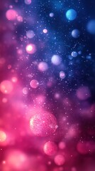 Obraz premium Abstract bokeh lights, pink and blue gradient background.