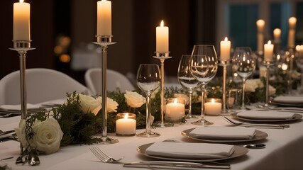 table setting for christmas