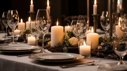 table setting for a dinner