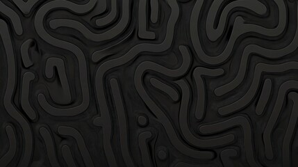 Intricate Abstract Black Design - Modern Geometric Shapes