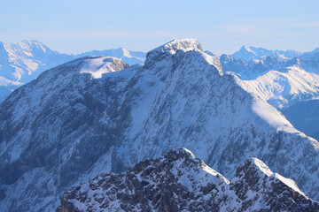 Beauty of alps in winter time - aerial view © Catalin
