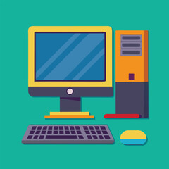 dekstop computer vector