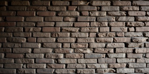 Obraz premium Rustic Brown Brick Wall Texture Background Aged Brickwork Detail