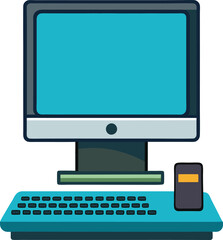 dekstop computer vector