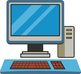 dekstop computer vector