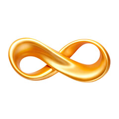 Golden Infinity Symbol:  A 3D rendering of a sleek, golden infinity symbol, symbolizing endless possibilities and eternal concepts.
