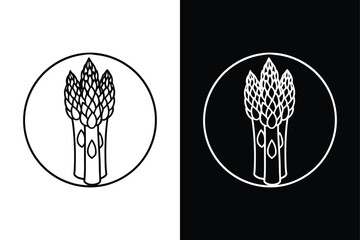 Asparagus icon vector on White Background ,Vector Art Illustration on white background.