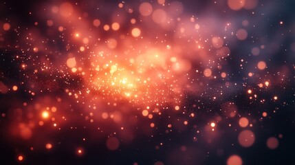 Fototapeta premium Abstract fiery bokeh background.