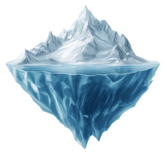 Obraz premium Iceberg isolated on transparent background