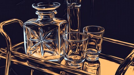 A Stunning Still Life of Exquisite Glassware