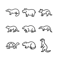 set of animal icon