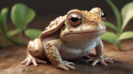 Fototapeta premium Funny cite frog.