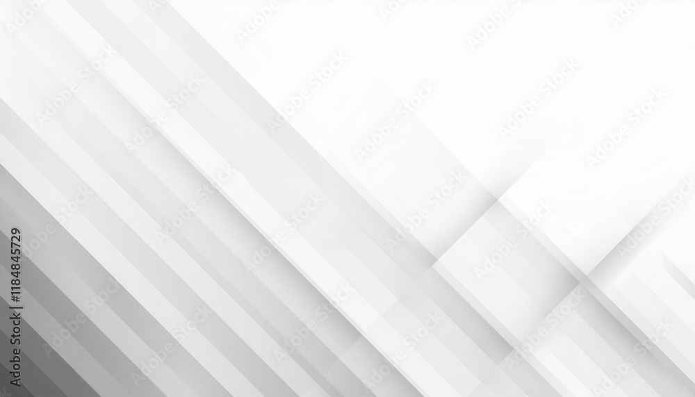 Poster diagonal abstract white and gray geometric background with layered lines for modern design projects, presentations, or minimal branding