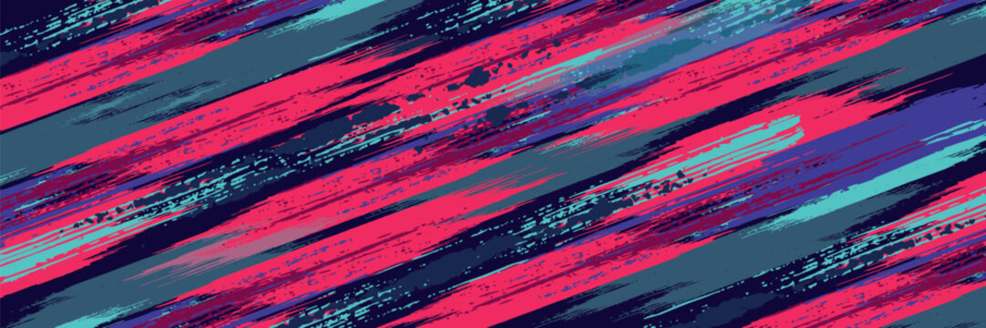 neon background brush game blue pink purple banner abstract paint stain vintage modern car wrap sticker, vector.
