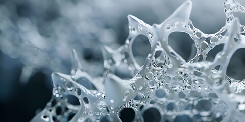 Macro Shot of Foam Structure, Abstract Science and Material Texture
