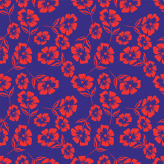 Cute  flowers seamless pattern