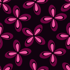 Cute  flowers seamless pattern