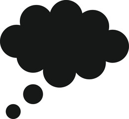 Thought bubble thinking cloud line art vector icon for apps and websites