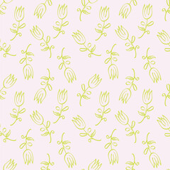 seamless pattern with beautiful peony flowers and leaves on white background. Fashion design. Vector illustration
