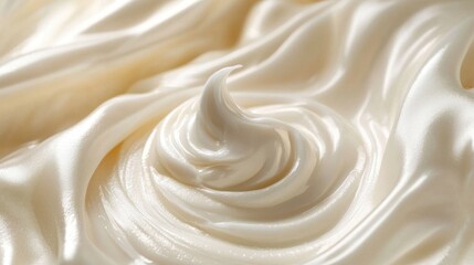 Creamy Swirl Texture in Soft Lighting for Skincare or Culinary Use