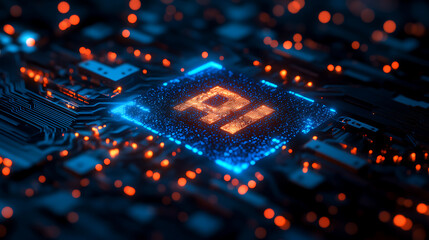 robotic manufacturing of semiconductors and computer chips from silicon wafers with modern ai technology and automated chip production systems
