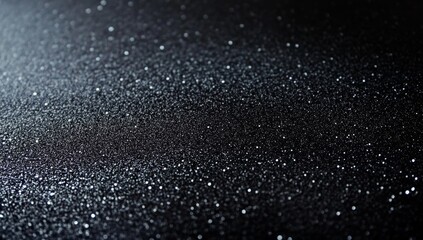 Fototapeta premium Black Glittery Texture with Snow Falling