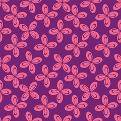 Seamless pattern with flowers and plants