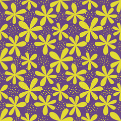 Seamless pattern with flowers and plants