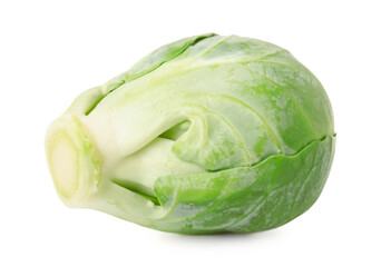 Fresh green Brussels sprout isolated on white