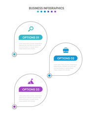 Vertical progress bar featuring 3 arrow-shaped elements, symbolizing the three stages of business strategy and progression. Clean timeline infographic design template. Vector for mobile presentation.