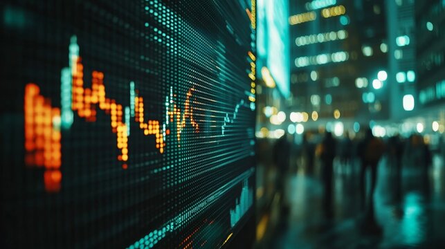 Arrow, stock market and finance background design for business, economy and global inflation. Graphic, seo or marketing strategy graphic wallpaper for banking, investment growth and., Generative AI