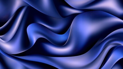 Obraz premium Stunning Abstract Blue Flowing Fabric Design