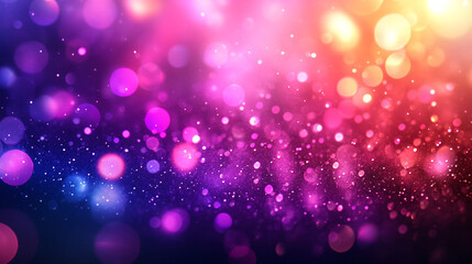 Colorful bokeh lights create a festive atmosphere for celebration and joy