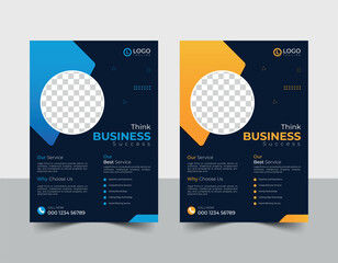 Businesses Flyer Design with Business Flyers Flyer circle abstract geometric shape