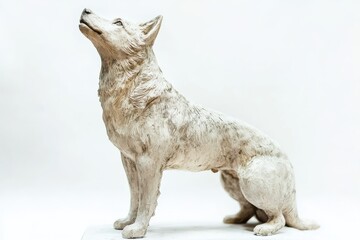 Elegant White Dog Sculpture