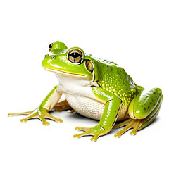 Obraz premium frog sitting isolated on transparent background