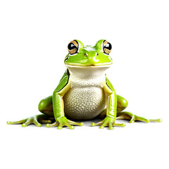 Obraz premium frog sitting isolated on transparent background