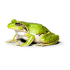 Obraz premium frog sitting isolated on transparent background