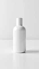 Bottle Mockup With Cap on minimalistic background