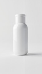 Bottle With Cap Mockup on plain white background