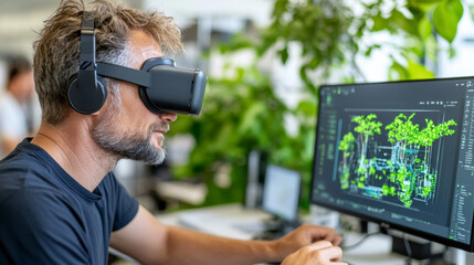 Engineers Conduct Virtual Reality Simulations to Enhance Design Processes in Modern Workspace