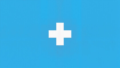 Fototapeta premium Abstract medical symbol on blue background