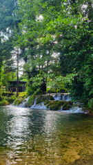 30 July 2024 Village of Rastoke Near Slunj in Croatia - Old Water Mills on Waterfalls of Korana River, Beautiful Countryside Landscape With River and Little Waterfalls in Rastoke Village, Croatia.
